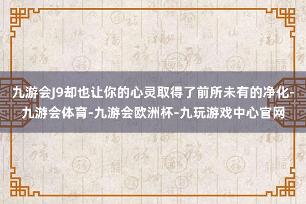 九游会J9却也让你的心灵取得了前所未有的净化-九游会体育-九游会欧洲杯-九玩游戏中心官网