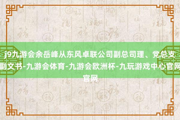 j9九游会余岳峰从东风卓联公司副总司理、党总支副文书-九游会体育-九游会欧洲杯-九玩游戏中心官网