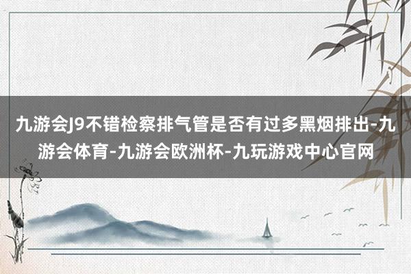 九游会J9不错检察排气管是否有过多黑烟排出-九游会体育-九游会欧洲杯-九玩游戏中心官网