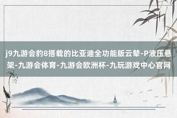j9九游会豹8搭载的比亚迪全功能版云辇-P液压悬架-九游会体育-九游会欧洲杯-九玩游戏中心官网